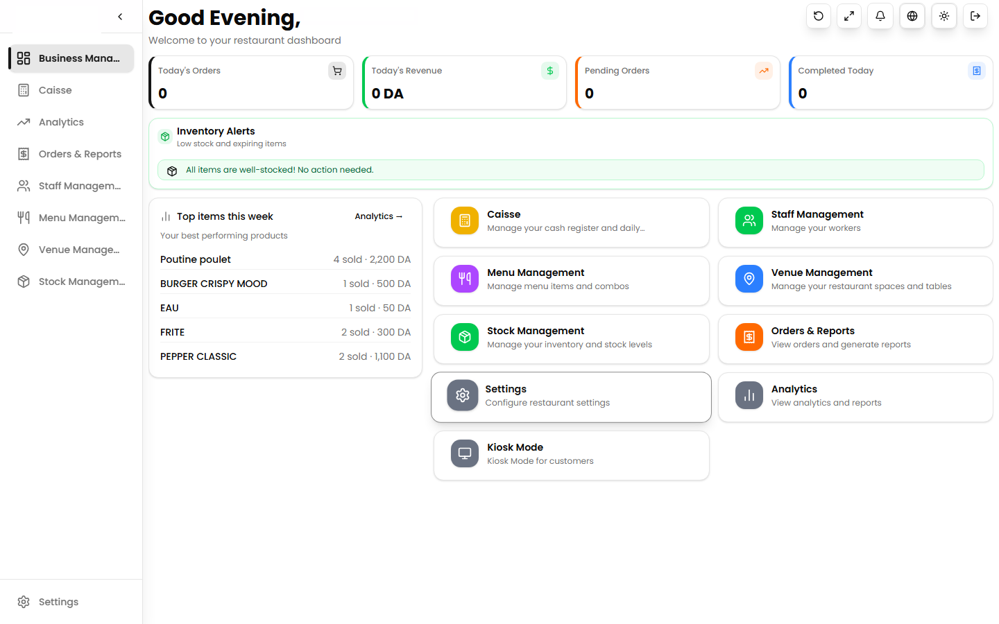 Dashboard Overview