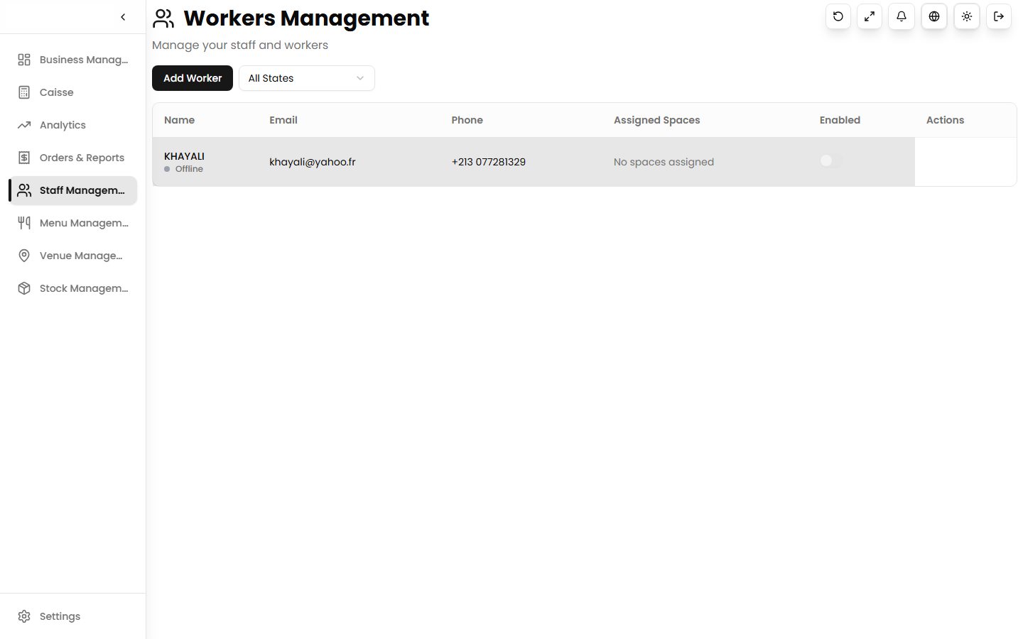 Staff Management